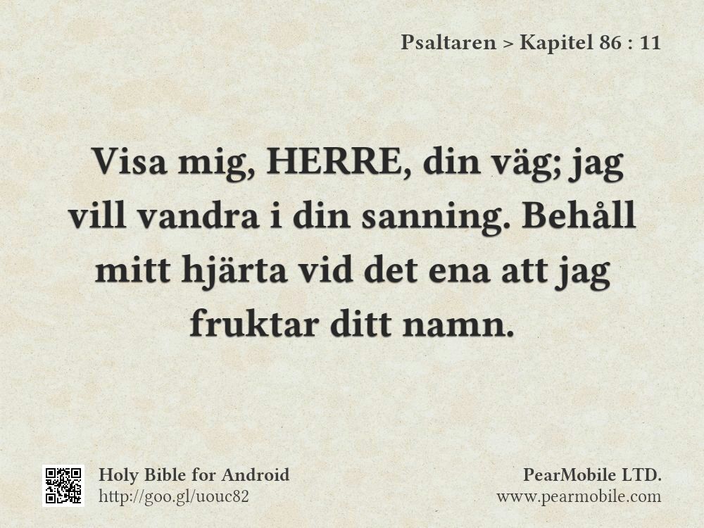 Psaltaren, Kapitel 86:11